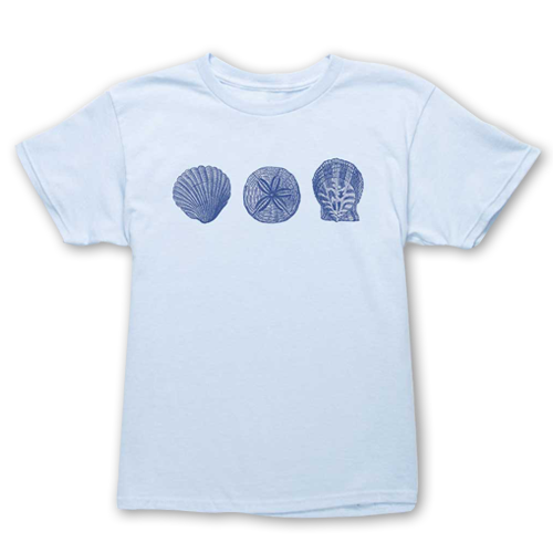 Shell Blue Beach Seashells T-Shirt