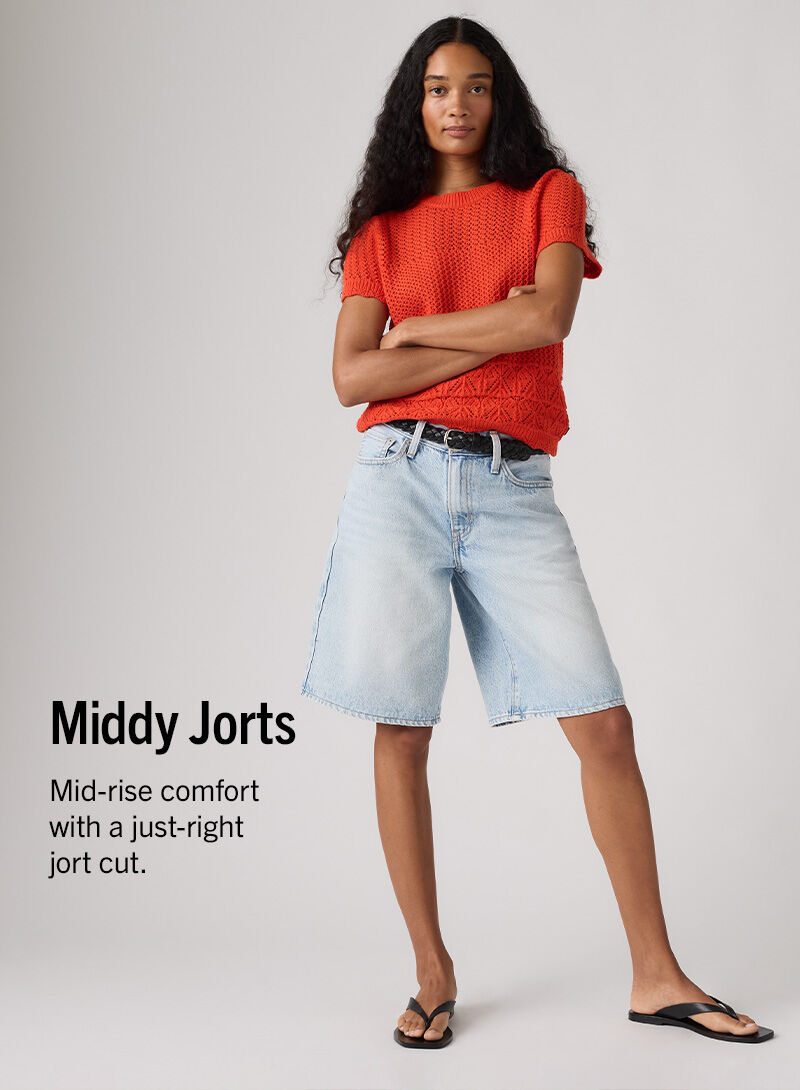Middy Jorts Mid-rise comfort with a just-right jort cut.