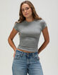 BOZZOLO Womens Long Baby Tee  image number 1