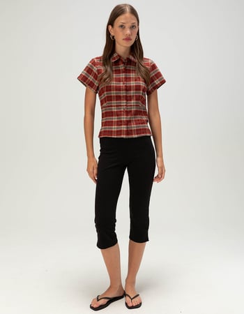DICKIES Plaid Womens Button Up Shirt Alternative Image