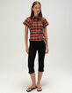 DICKIES Plaid Womens Button Up Shirt image number 2