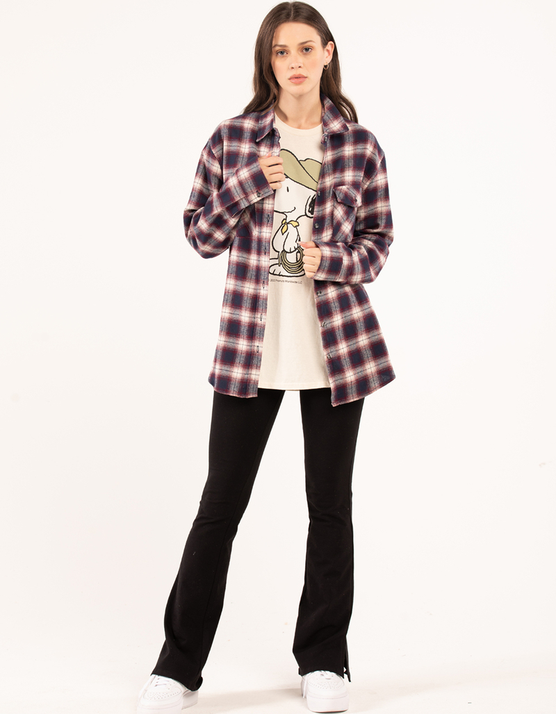 RSQ Womens Plaid Oversized Flannel image number 7