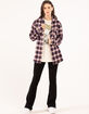 RSQ Womens Plaid Oversized Flannel image number 8
