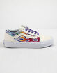 VANS Sparkle Flame Old Skool Rainbow & True White Girls Shoes image number 1