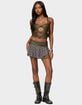 EDIKTED Varley Plaid & Lace Layered Mini Skort image number 5