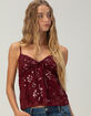 MADDEN GIRL Embellished Womens Babydoll Top image number 1