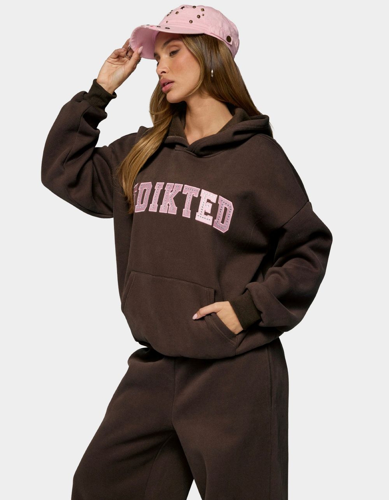 EDIKTED Glow Rhinestone Hoodie image number 1