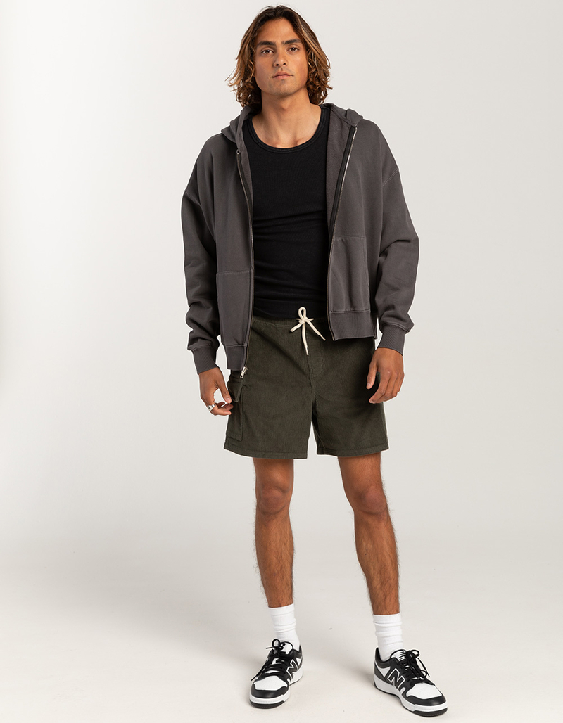 RSQ Mens Cord Cargo Pull On Shorts image number 3