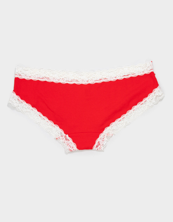 FULL TILT Rib Lace Trim Cheeky Panties Alternative Image
