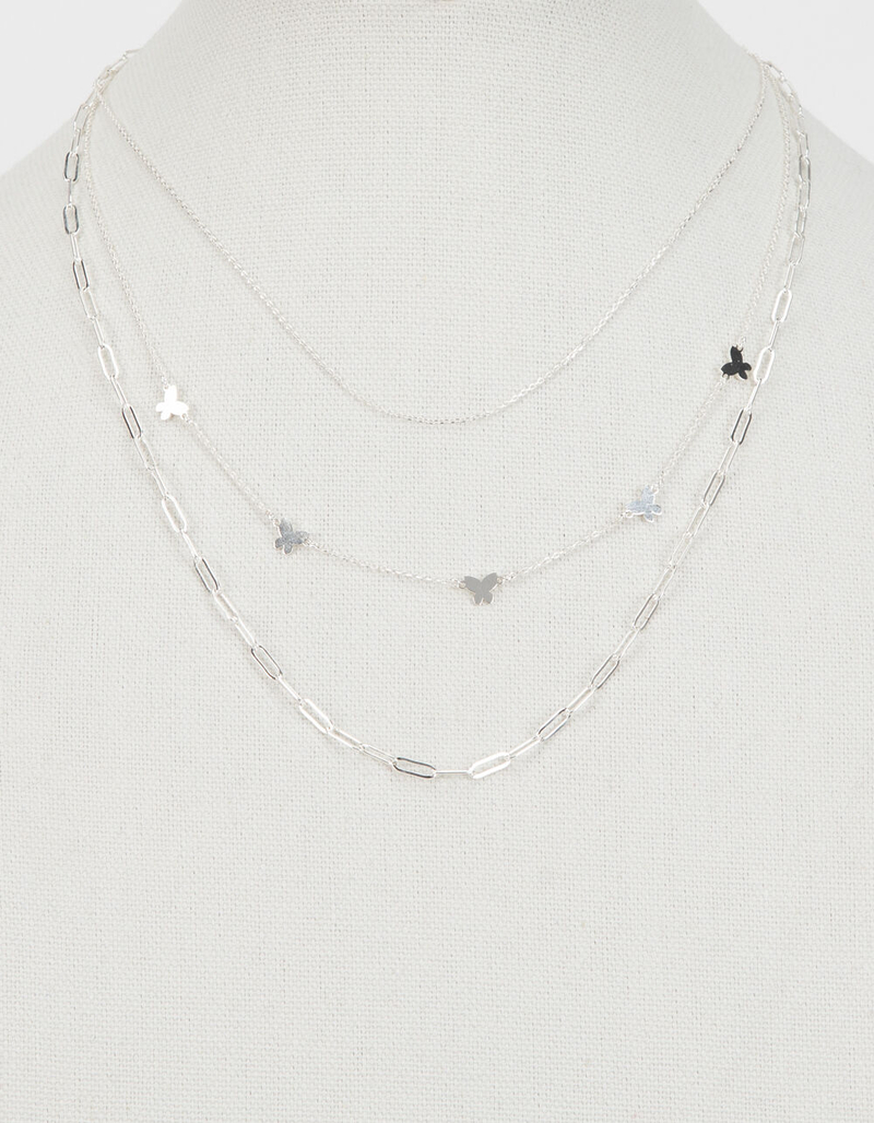 FULL TILT Layered Butterfly Necklace image number 3