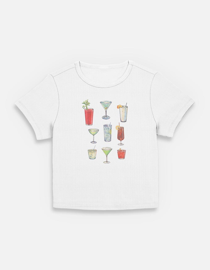 DRINKS Grid Womens Baby Tee image number 0