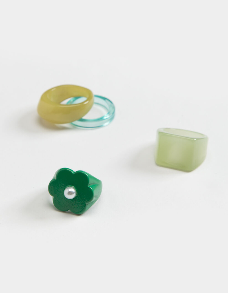 FULL TILT 4 Pack Acrylic Signet Ring Set image number 0