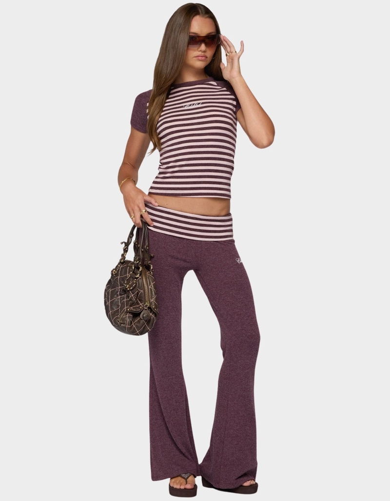 EDIKTED Stay Edikted Stripey Raglan Tee image number 4