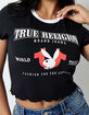 TRUE RELIGION x Playboy Lettuce Edge Hem Womens Baby Tee image number 2