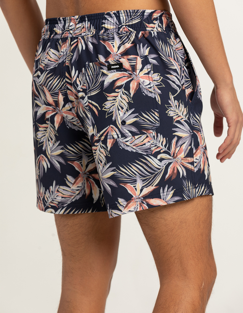 RSQ Floral Cluster Mens 5" Swim Shorts image number 6