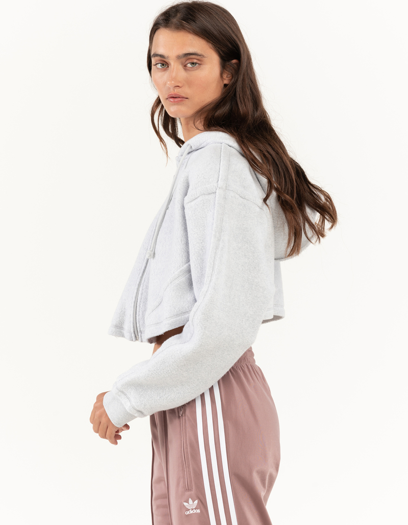 ADIDAS Crop Lounge Womens Full Zip-Up Hoodie image number 1