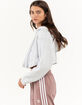 ADIDAS Crop Lounge Womens Full Zip-Up Hoodie image number 2