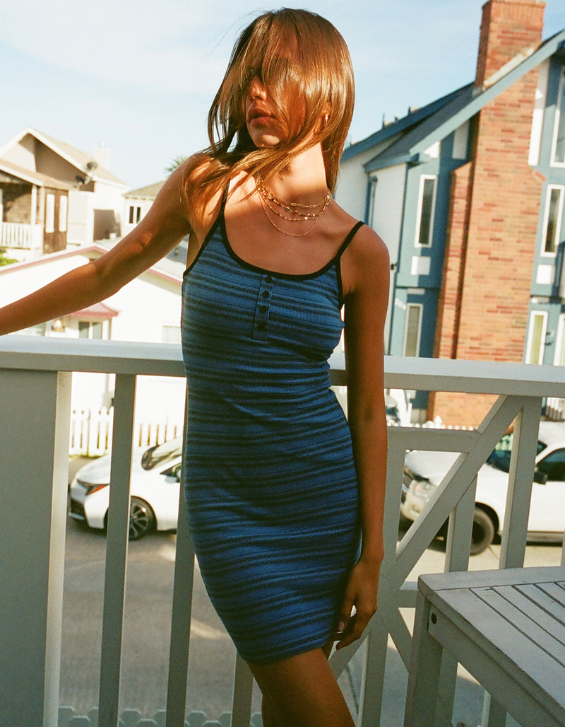 RSQ Womens Stripe Mini Dress image number 4