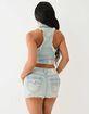 TRUE RELIGION Jimmy Frayed Womens Crop Vest image number 3
