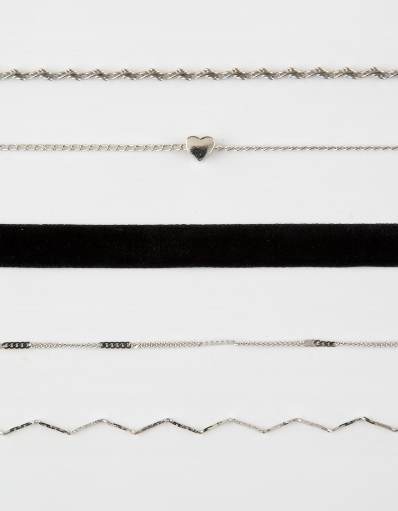 FULL TILT 5 Pack Heart Choker Necklaces image number 0