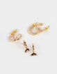 FULL TILT 3 Pack Dolphin Hoop Earrings image number 1