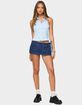 EDIKTED Giselle Wrap Denim Mini Skort image number 4