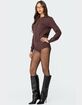 EDIKTED Ashlin Knit Micro Shorts image number 3