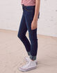RSQ Mid Rise Cuff Girls Dark Wash Jeans image number 3