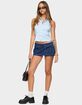 EDIKTED Giselle Wrap Denim Mini Skort image number 5