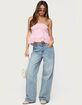 EDIKTED Toria Ruffled Eyelet Strapless Top image number 5