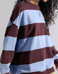 FREE PEOPLE Classic Striped Womens Oversized Crewneck Sweatshirt image number 3