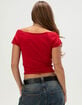 TILLYS Raw Edge Womens Tee image number 4