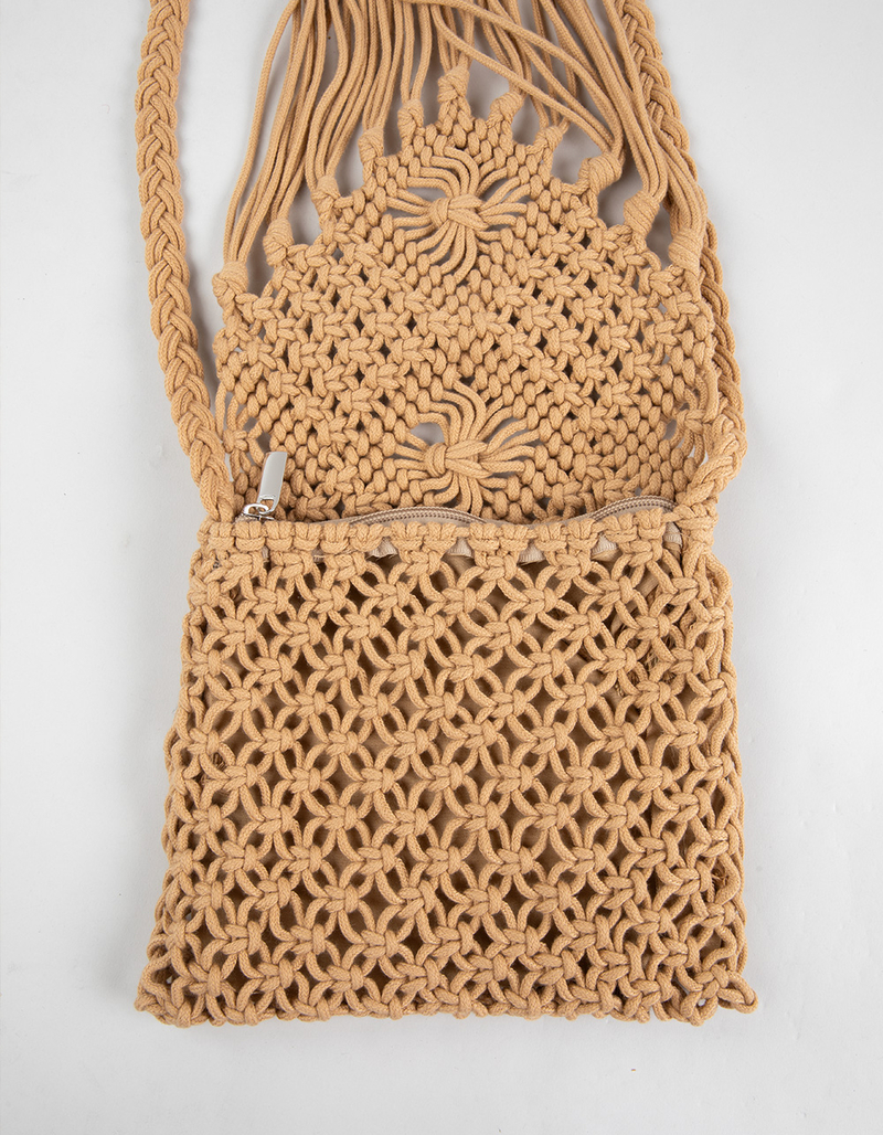 Crochet Fringe Tote Bag image number 5