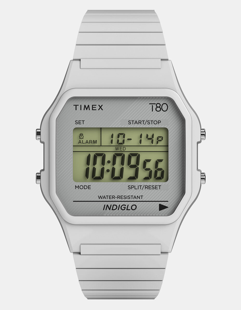 TIMEX T80 34mm Stainless Steel Expansion Band Watch image number 0