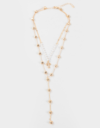 FULL TILT Cross/Heart Lariat Necklace Primary Image