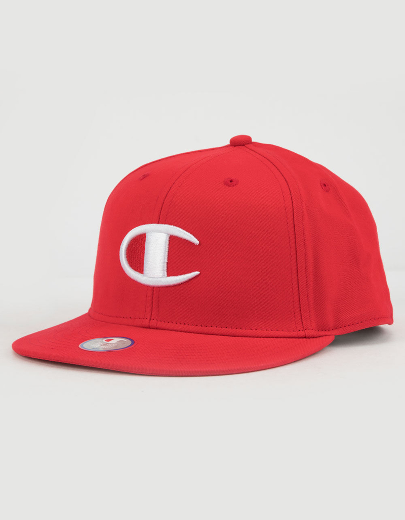 CHAMPION BB Big C Red Mens Snapback Hat image number 0