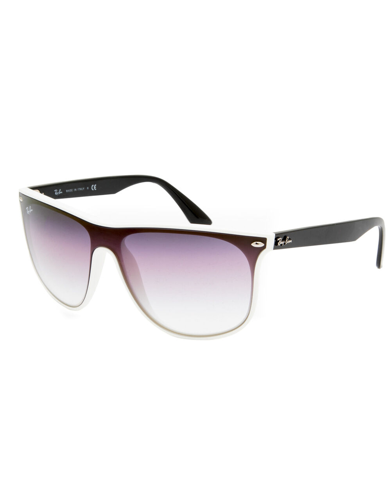 RAY-BAN Blaze RB4447N White & Violet Gradient Mirror Sunglasses image number 0
