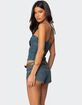 EDIKTED Jagger Denim Halter Top image number 5