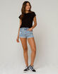 TRACTR High Rise Womens Denim Shorts image number 4
