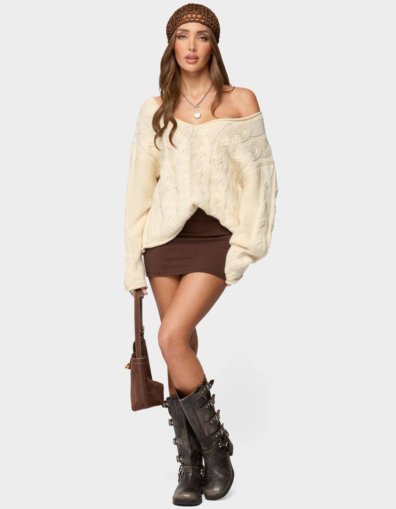 EDIKTED Aisha Low Rise Mini Skirt image number 4