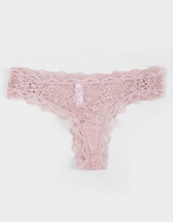 FULL TILT Allover Lace Thong Primary Image