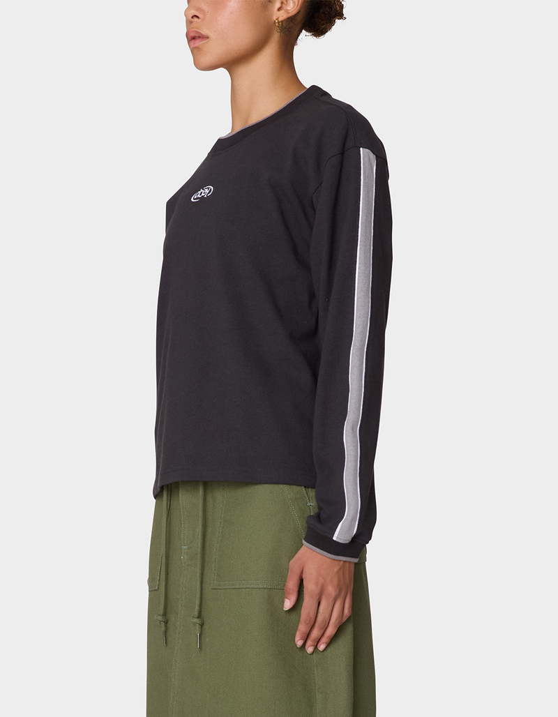 OBEY Rally Sleeve Stripe Womens Long Sleeve Top image number 1