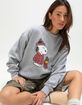 RSQ x Peanuts Puffers Mens Oversized Crewneck Sweatshirt image number 4