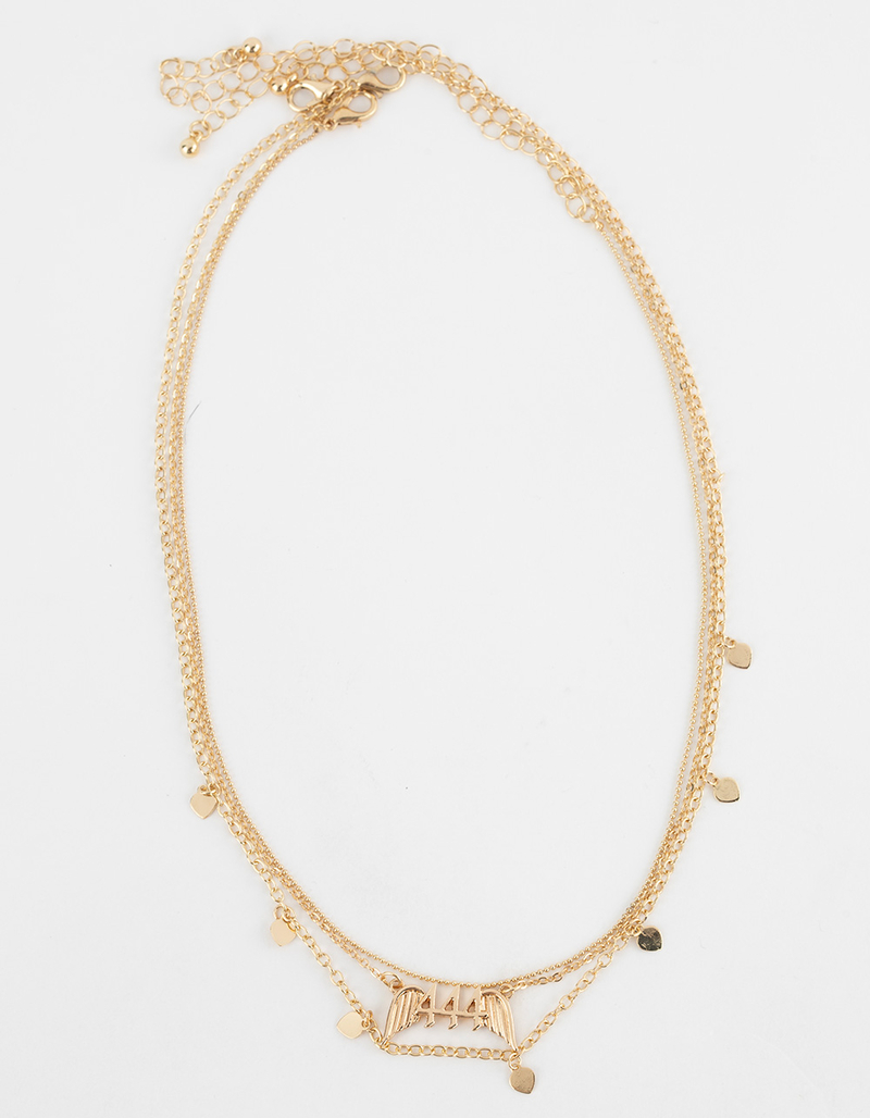 FULL TILT Layered 444 Angel Number Necklace image number 0