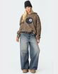 EDIKTED Leopard Magic 8 Oversized Hoodie image number 5