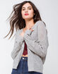 FULL TILT Essential Heather Grey Womens Cardigan image number 1