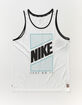 NIKE Swim Large Icon Mens White Dri-Fit Tank image number 1