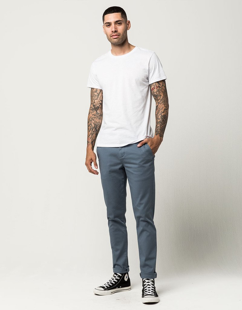 RSQ London Mens Skinny Stretch Chino Pants image number 1