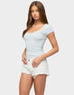 EDIKTED Layered Lacey Striped Tee image number 2