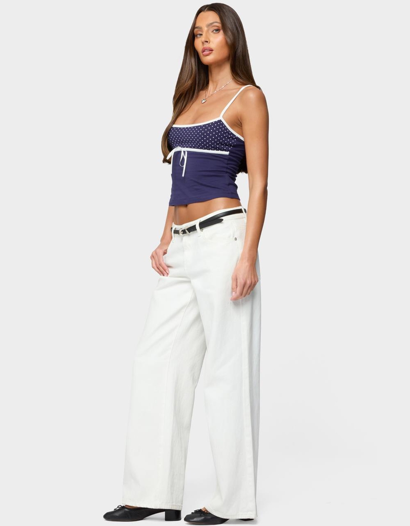 EDIKTED Rhoda Contrast Polka Dot Tank Top image number 3